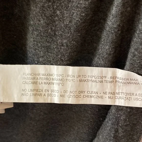 ZARA TRAFALUC Preloved Women's Charcoal Grey T-Shirt design Size S - Picture 8 of 11